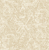 Retreat Light Brown Quilted Geometric Wallpaper with Modern Abstract Pattern - Brewster 4122-27033