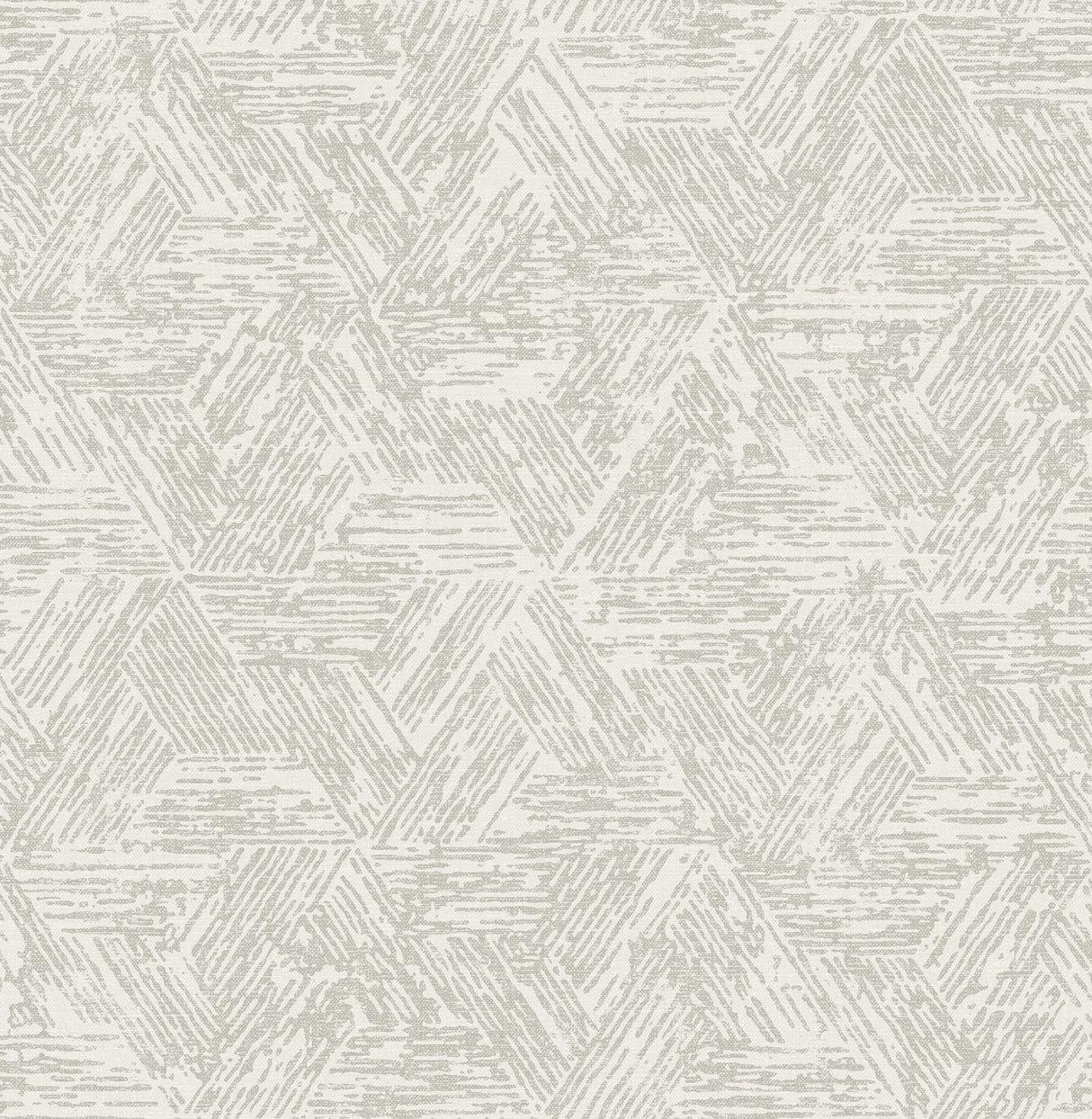 Retreat Grey Quilted Geometric Wallpaper with Textured Abstract Triangular Motif - A-Street Prints 4122-27034