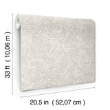 Retreat Grey Quilted Geometric Wallpaper with Textured Abstract Triangular Motif - A-Street Prints 4122-27034
