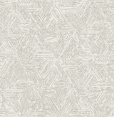 Retreat Grey Quilted Geometric Wallpaper with Textured Abstract Triangular Motif - A-Street Prints 4122-27034