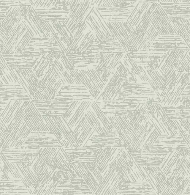 Retreat Sea Green Quilted Geometric Wallpaper with Raised Ink Textured Abstract Modern Pattern - A-Street Prints 4122-27035