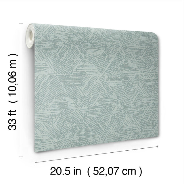 Retreat Denim Quilted Geometric Wallpaper with Raised Ink Modern Abstract Pattern - A-Street Prints 4122-27036
