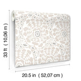 Divine Grey Abstract Medallion Wallpaper, Modern Abstract Pattern - A?Street Prints 4122-27038