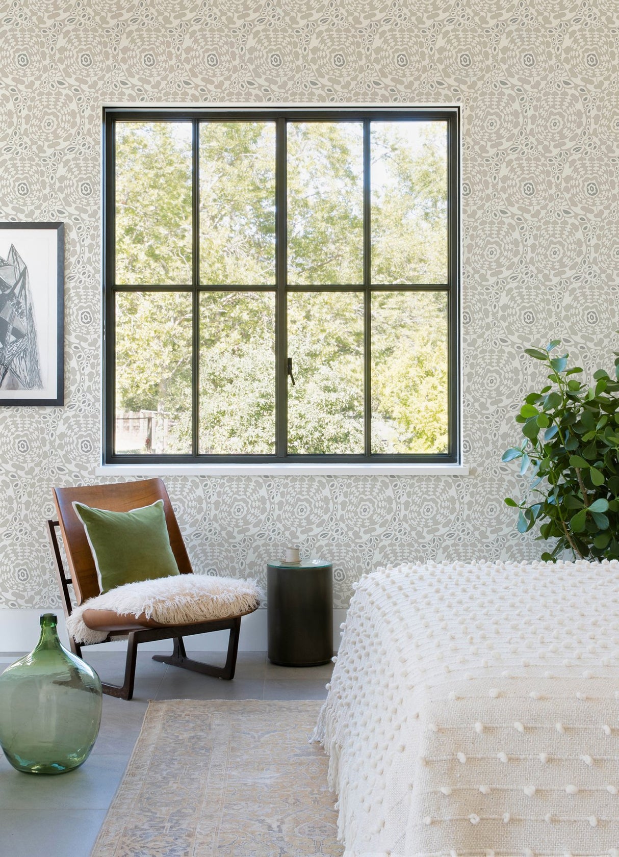 Divine Grey Abstract Medallion Wallpaper, Modern Abstract Pattern - A?Street Prints 4122-27038