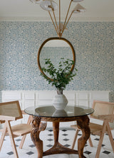 Divine Light Blue Abstract Medallion Wallpaper with Modern Abstract Medallion Pattern - A-Street Prints 4122-27039