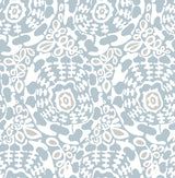Divine Light Blue Abstract Medallion Wallpaper with Modern Abstract Medallion Pattern - A-Street Prints 4122-27039