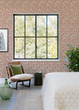 Divine Rust Abstract Medallion Wallpaper with Modern Abstract Medallion Pattern - A-Street Prints 4122-27041