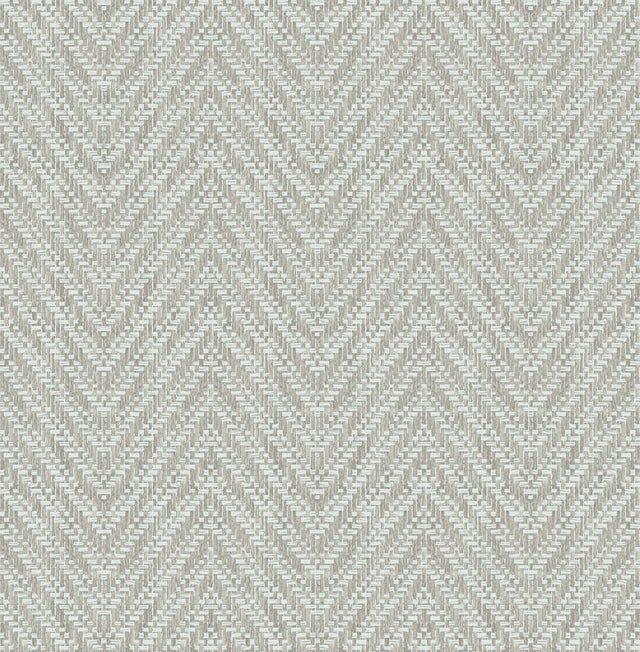 Glynn Sterling Chevron Wallpaper with Textured Raised Ink Chevron Pattern - A-Street Prints 4122-27042