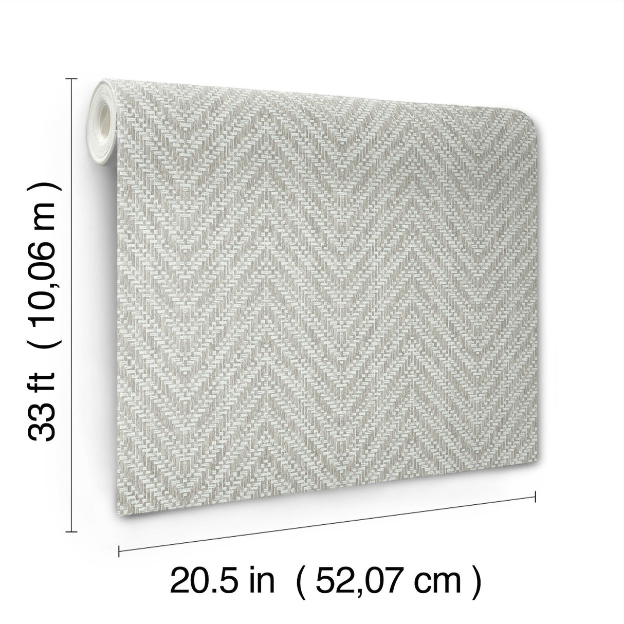 Glynn Sterling Chevron Wallpaper with Textured Raised Ink Chevron Pattern - A-Street Prints 4122-27042