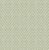 Glynn Green Chevron Wallpaper with Textured Raised Ink Modern Graphics - A?Street Prints 4122-27043