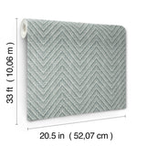 Glynn Denim Chevron Wallpaper with Raised Ink Modern Graphic Chevron - A-Street Prints 4122-27044