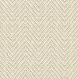 Glynn Wheat Chevron Wallpaper with Raised Ink Textured Modern Graphic Pattern - A-Street Prints 4122-27045
