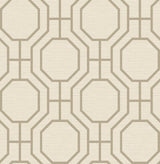 Manor Taupe Geometric Trellis Wallpaper with Modern Trellis Graphics - A-Street Prints 4122-27046