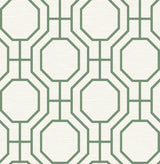 Manor Green Geometric Trellis Wallpaper with Modern Graphics Trellis Pattern - A-Street Prints 4122-27047
