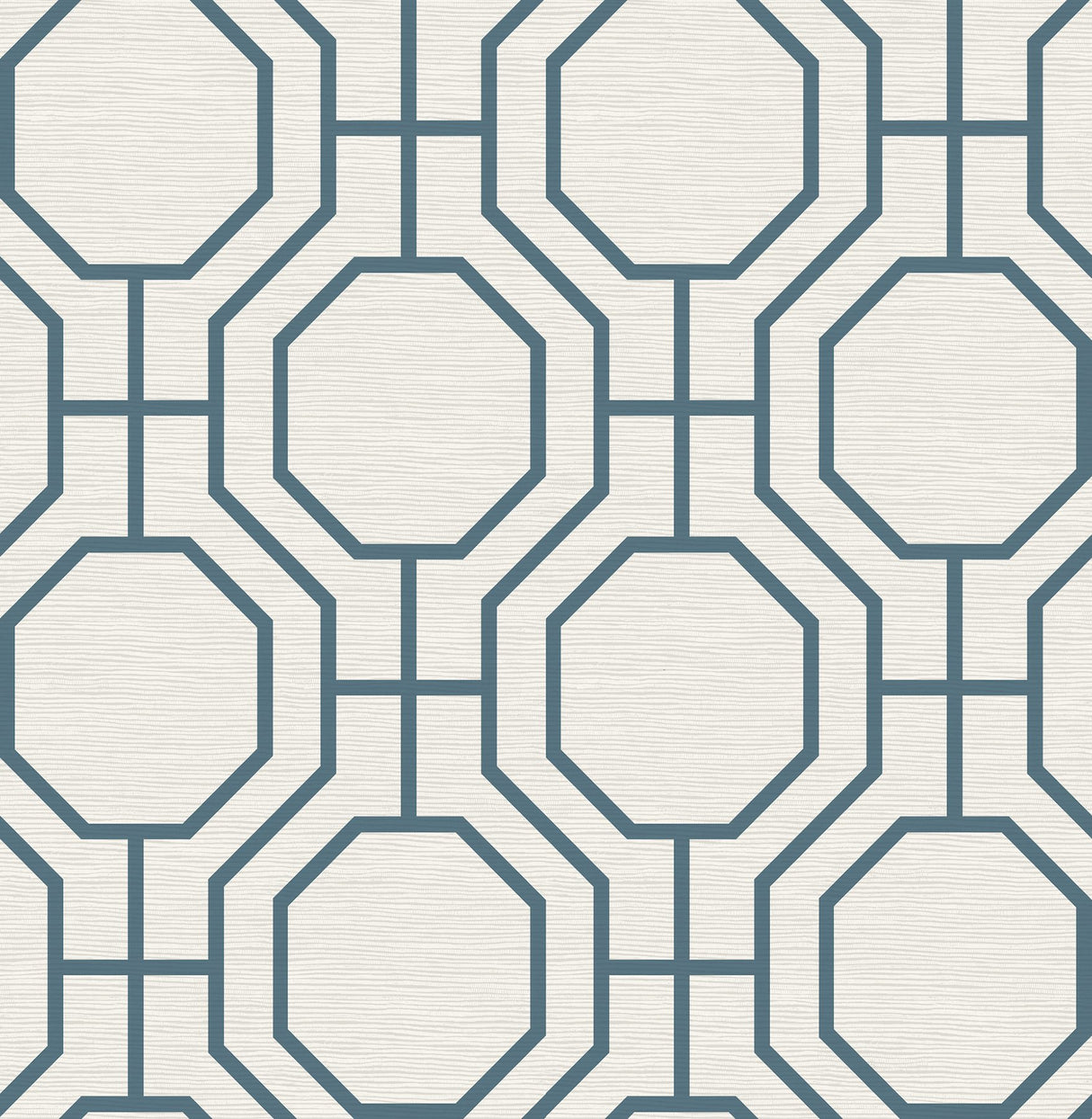 Manor Blue Geometric Trellis Wallpaper with Modern Octagonal Grid - A-Street Prints 4122-27048