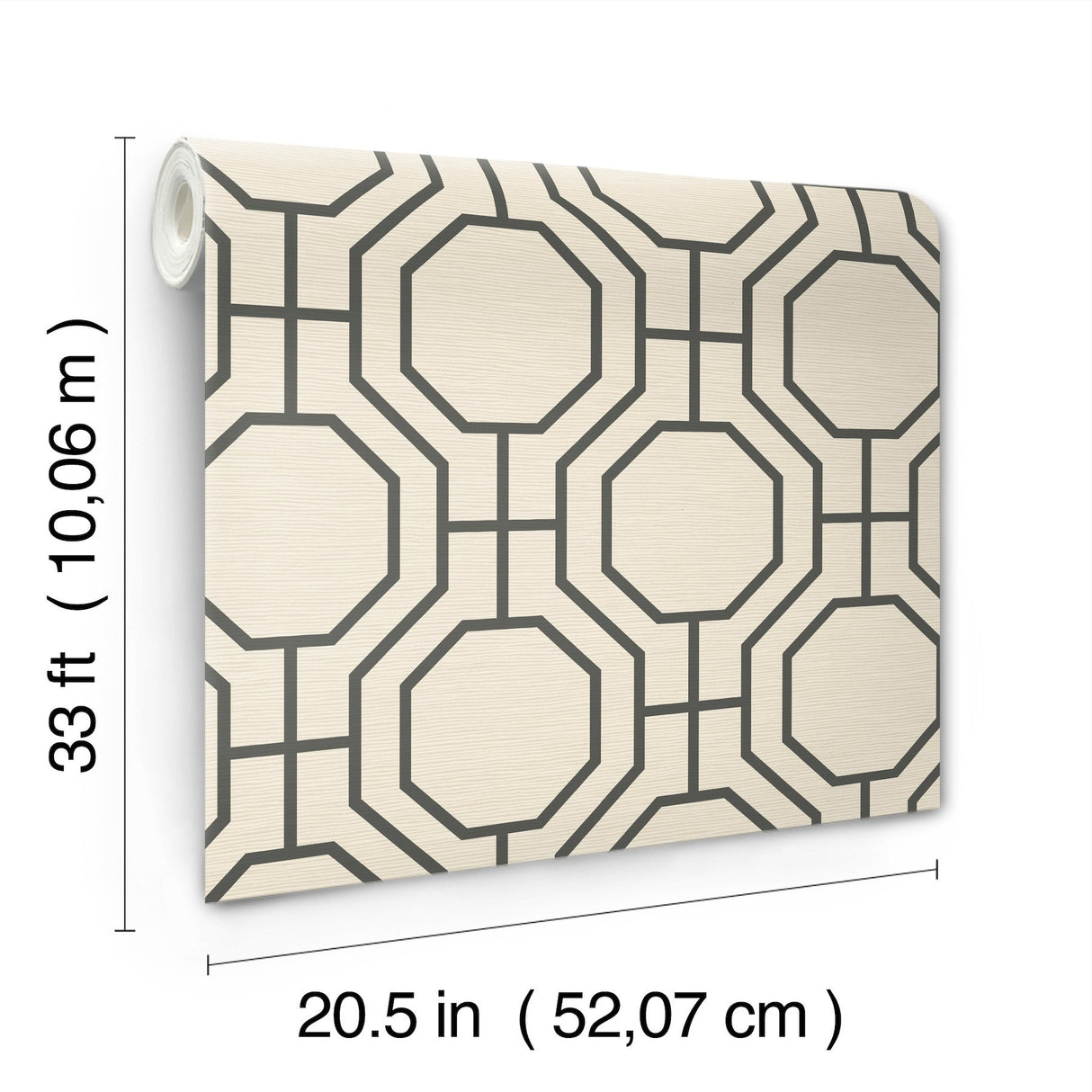 Manor Black Geometric Trellis Wallpaper with Modern Graphics Pattern - A-Street Prints 4122-27049