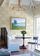 Villa Light Yellow Embellished Ogee Wallpaper with Bohemian Graphic Ogee Pattern - A-Street Prints 4122-72400
