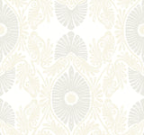 Villa Bone Embellished Ogee Wallpaper with Bohemian Graphics Pattern - A-Street Prints 4122-72402