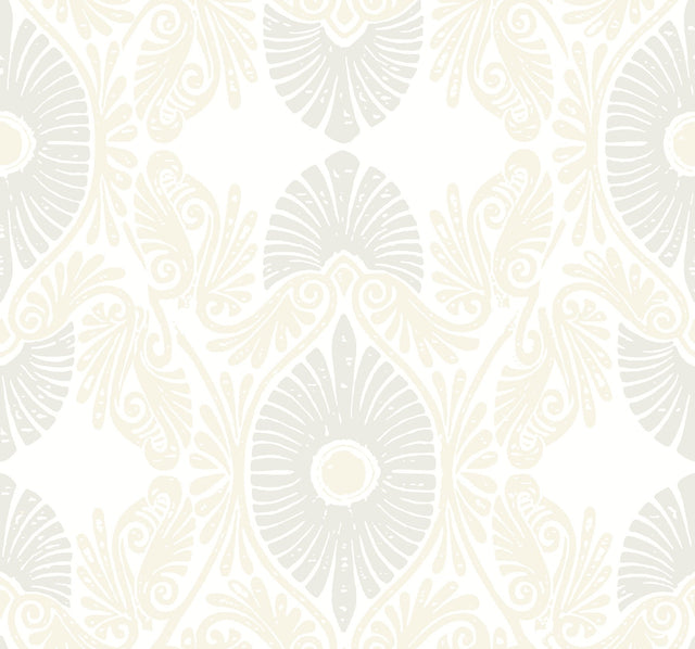 Villa Bone Embellished Ogee Wallpaper with Bohemian Graphics Pattern - A-Street Prints 4122-72402