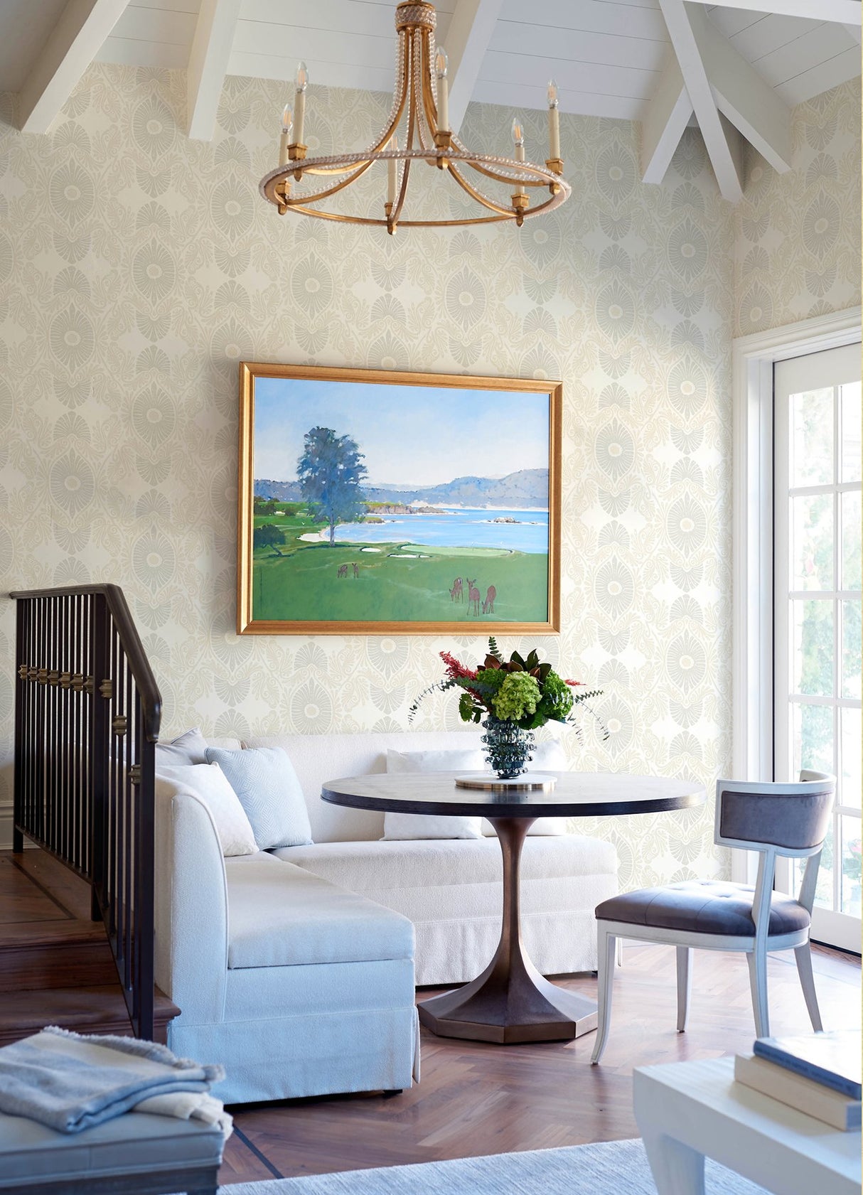 Villa Bone Embellished Ogee Wallpaper with Bohemian Graphics Pattern - A-Street Prints 4122-72402