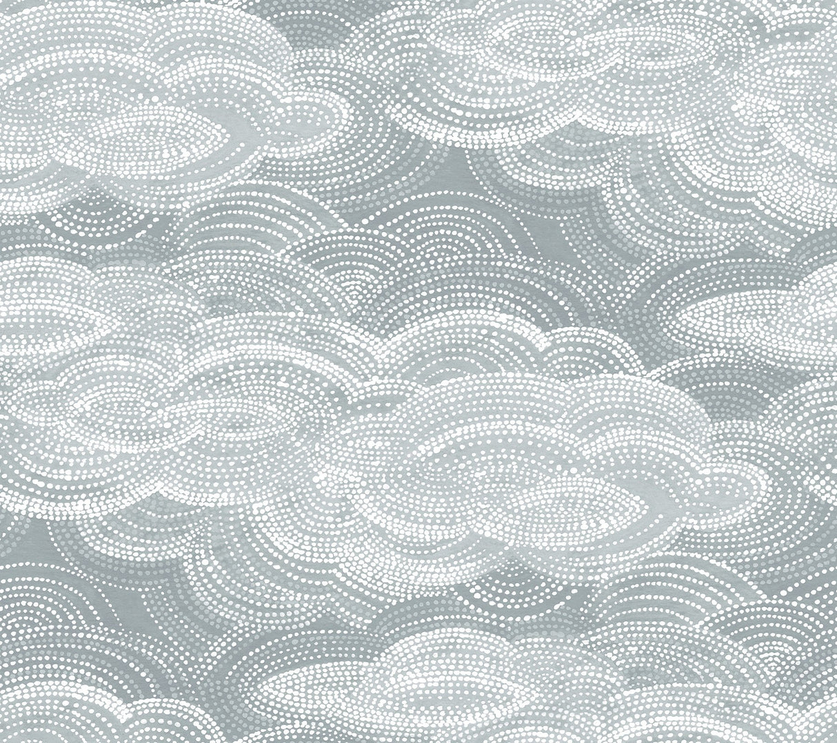 Vision Slate Stipple Clouds Blue Non Woven Wallpaper with Bohemian Graphics Pattern - A-Street Prints 4122-72404