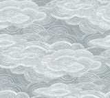 Vision Slate Stipple Clouds Blue Non Woven Wallpaper with Bohemian Graphics Pattern - A-Street Prints 4122-72404