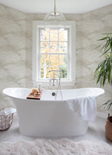 Vision Pearl Stipple Clouds Wallpaper with Metallic Pearlescent Cloud Dot Motif - A-Street Prints 4122-72405