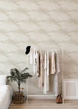 Vision Pearl Stipple Clouds Wallpaper with Metallic Pearlescent Cloud Dot Motif - A-Street Prints 4122-72405