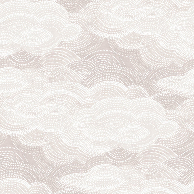 Vision Lavender Stipple Clouds Wallpaper with Bohemian Graphic Cloud Pattern - A-Street Prints 4122-72407
