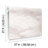 Vision Lavender Stipple Clouds Wallpaper with Bohemian Graphic Cloud Pattern - A-Street Prints 4122-72407