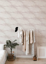 Vision Lavender Stipple Clouds Wallpaper with Bohemian Graphic Cloud Pattern - A-Street Prints 4122-72407