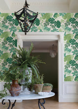 Medellin Green Rainforest Floor Wallpaper with Botanical Bohemian Motif - A-Street Prints 4122-72409
