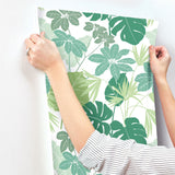 Medellin Green Rainforest Floor Wallpaper with Botanical Bohemian Motif - A-Street Prints 4122-72409