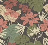 Medellin Black Rainforest Floor Botanical Non Woven Wallpaper - A-Street Prints 4122-72410