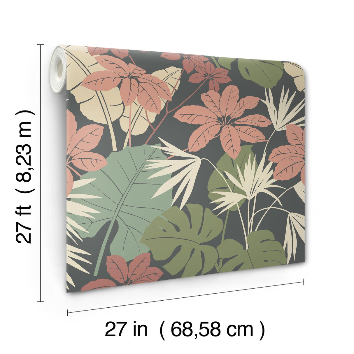 Medellin Black Rainforest Floor Botanical Non Woven Wallpaper - A-Street Prints 4122-72410