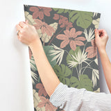 Medellin Black Rainforest Floor Botanical Non Woven Wallpaper - A-Street Prints 4122-72410