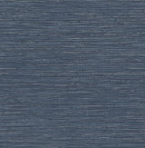 Alton Indigo Faux Grasscloth Wallpaper, Raised Ink Textured Modern Graphics - Brewster 4125-26712