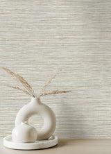 Alton Light Blue Faux Grasscloth Wallpaper with Modern Textured Graphics - Advantage 4125-26719
