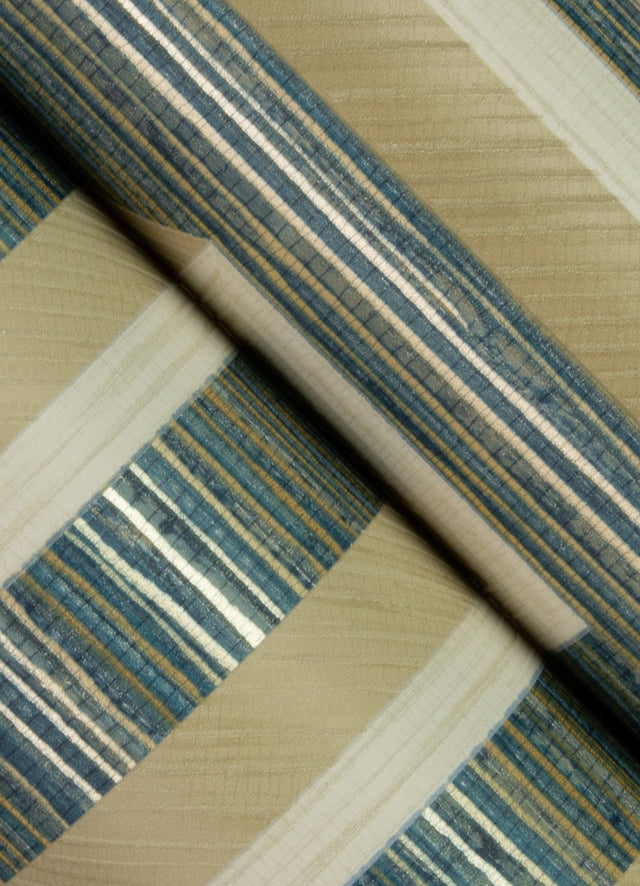 Henley Teal Geometric Grasscloth Wallpaper with Modern Graphic Metallic Texture - Advantage 4125-26723
