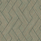 Ember Copper Geometric Basketweave Wallpaper with Modern Graphic Basketweave Pattern - Advantage 4125-26726