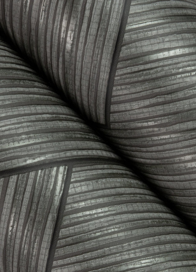 Ember Grey Geometric Basketweave Wallpaper with Modern Graphic Faux Grasscloth Texture - Brewster 4125-26729