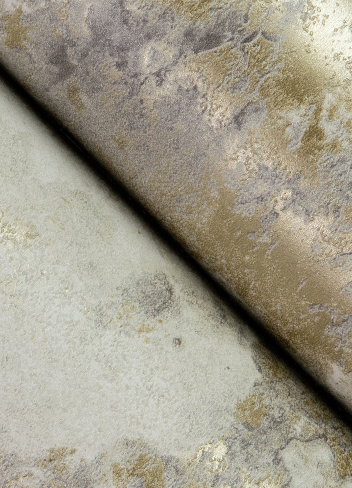 Aria Light Grey Marbled Tile Wallpaper with Metallic Textured Stone Motif - Advantage 4125-26731