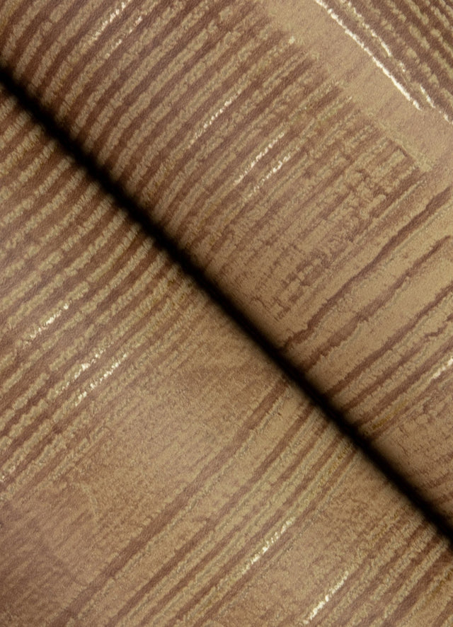 Jasper Rust Block Texture Wallpaper with Metallic Raised-Ink Geometric Pattern - Advantage 4125-26736