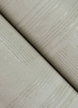 Jasper Ivory Block Texture Wallpaper with Metallic Raised-Ink Geometric Motif - Advantage 4125-26738