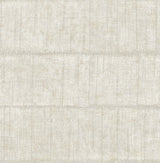 Blake Bone Texture Stripe Wallpaper with Metallic Raised Ink Farmhouse Woven Look - Advantage 4125-26739
