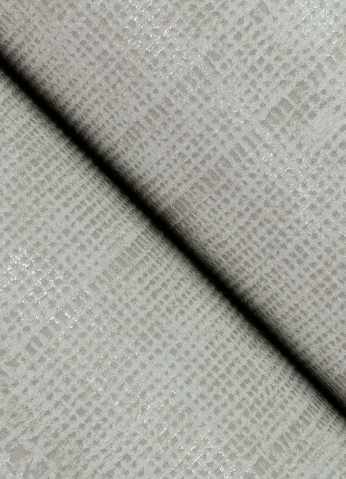 Blake Bone Texture Stripe Wallpaper with Metallic Raised Ink Farmhouse Woven Look - Advantage 4125-26739