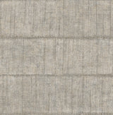 Blake Light Grey Texture Stripe Wallpaper with Fabric & Woven Textures Farmhouse Style - Advantage 4125-26740