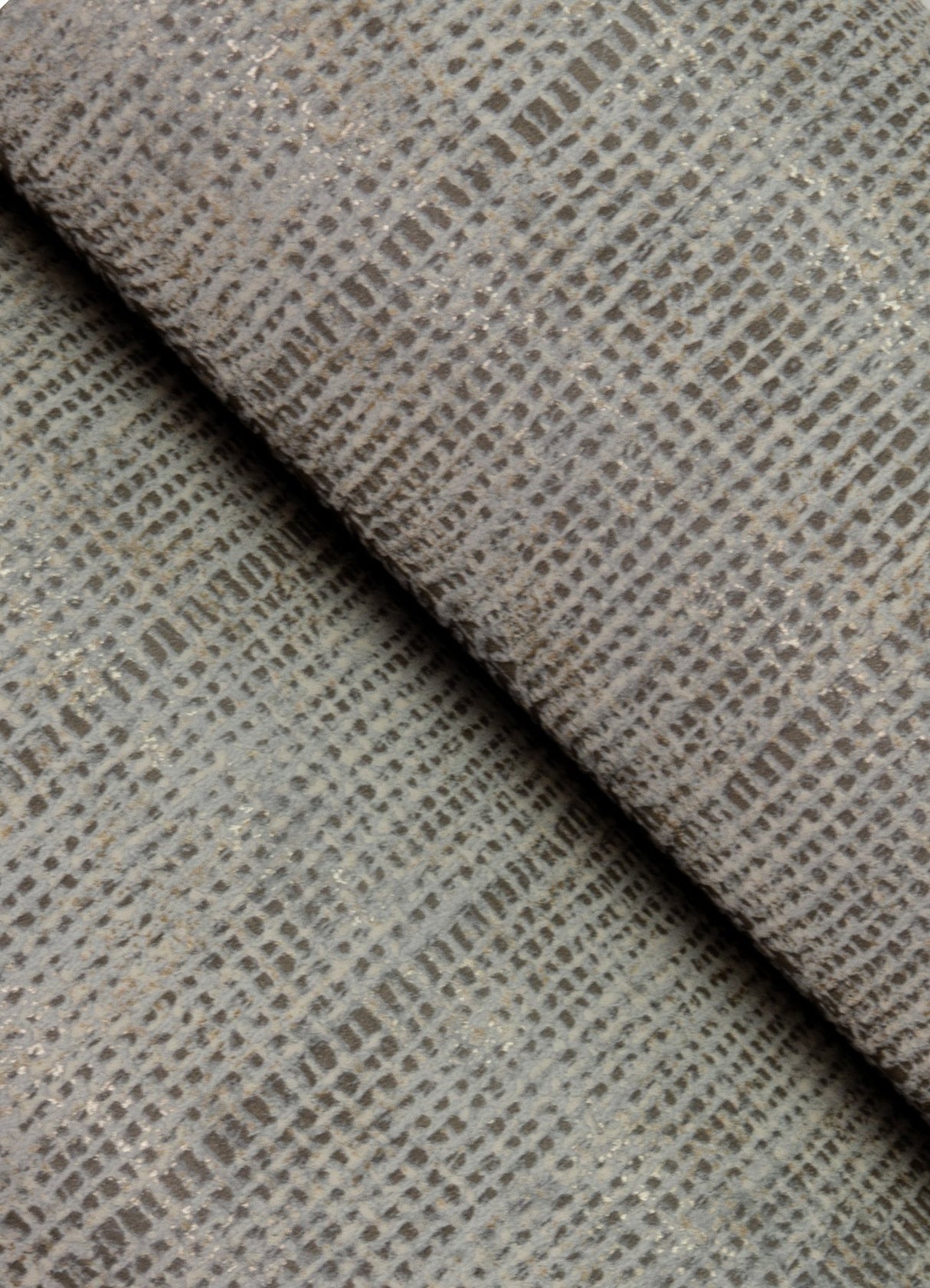 Blake Light Grey Texture Stripe Wallpaper with Fabric & Woven Textures Farmhouse Style - Advantage 4125-26740