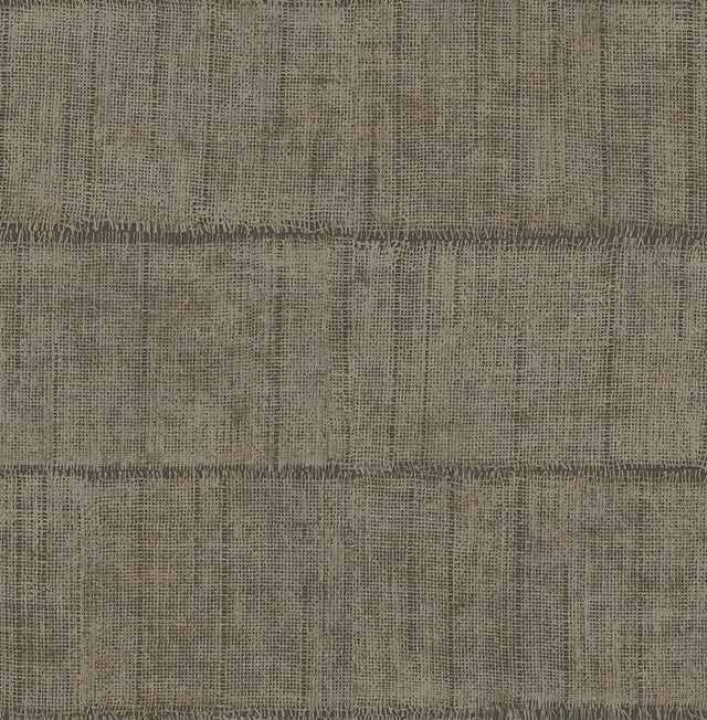 Blake Dark Grey Texture Stripe Wallpaper with Metallic Raised-Ink Fabric Texture - Advantage 4125-26741