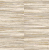 Rowan Wheat Faux Grasscloth Wallpaper with Metallic Textured Graphics - Advantage 4125-26743
